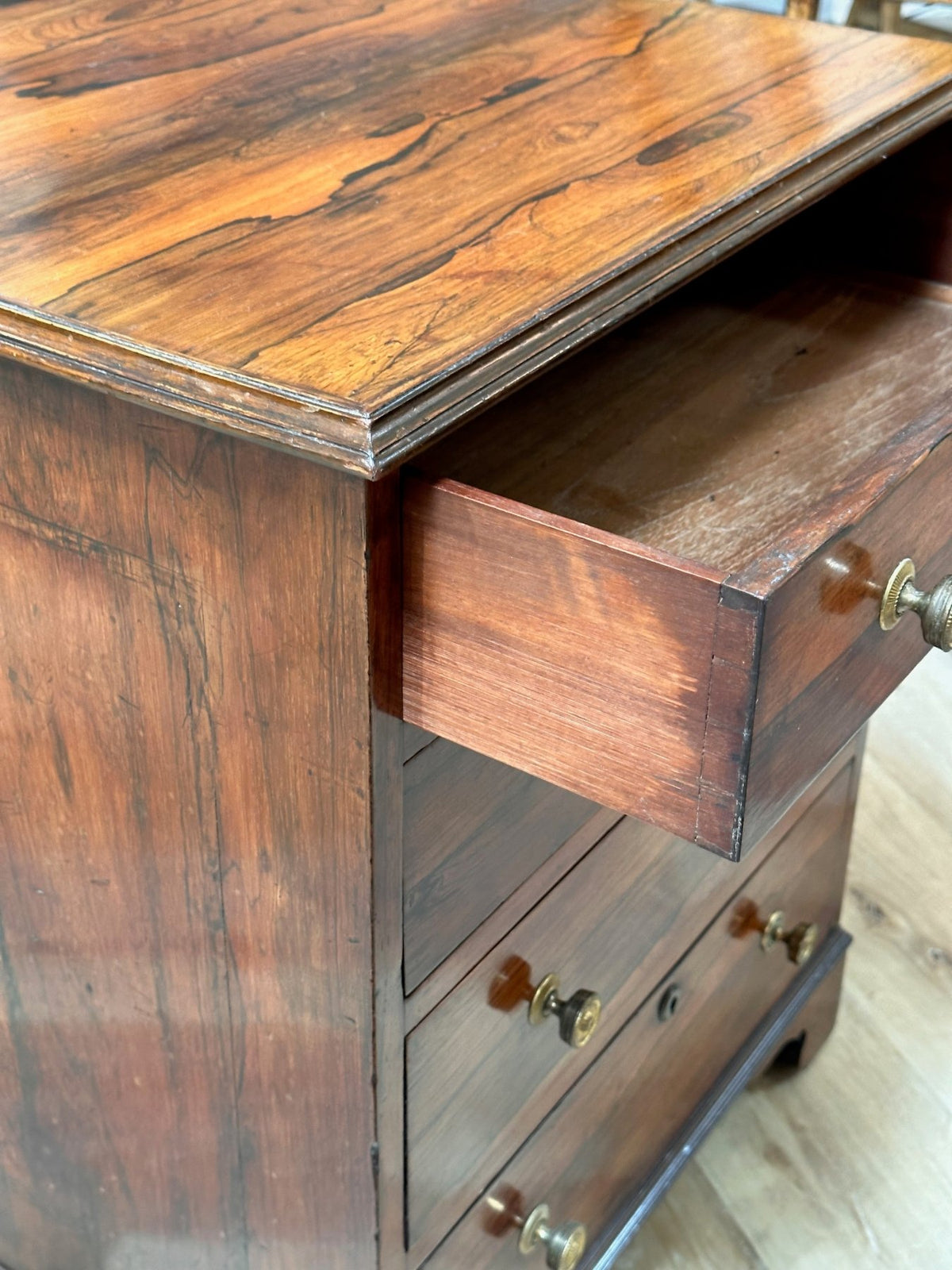 Small Regency Rosewood Chest of Drawers, c. 1815 - Helen Storey Antiques