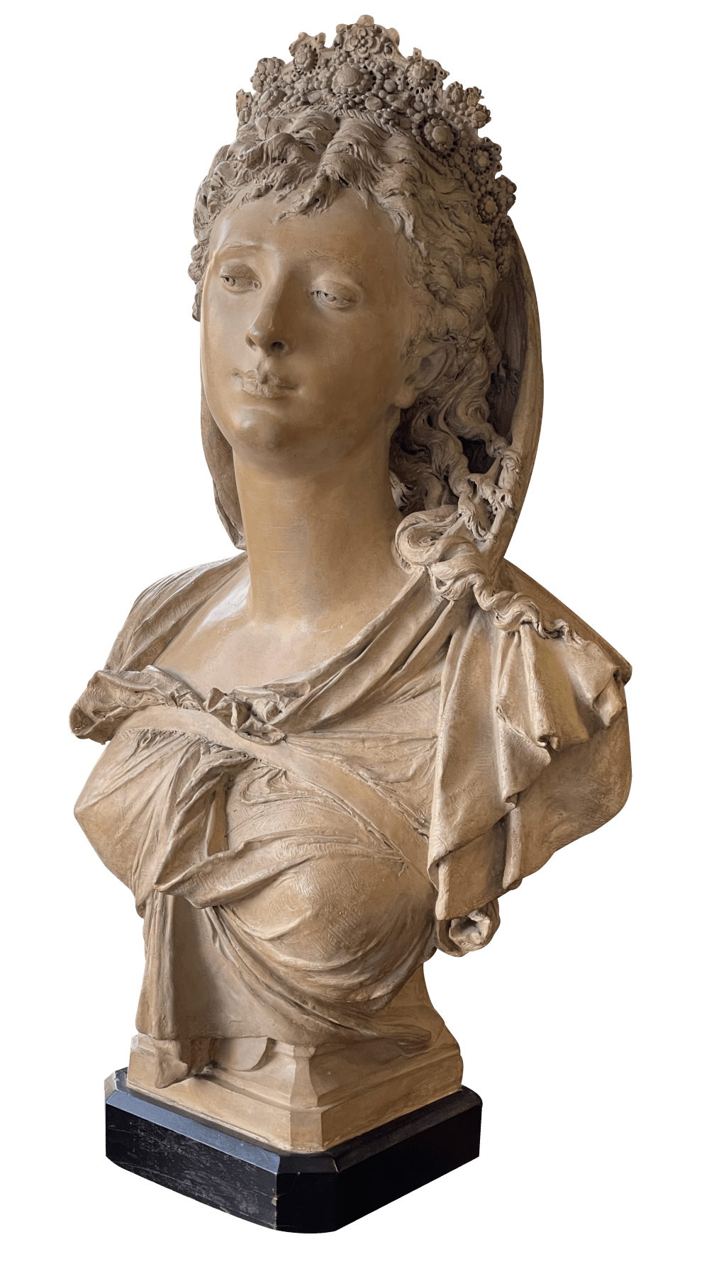 Stunning Albert-Ernest Carrier-Belleuse Bust of a woman, terra cotta sculpture