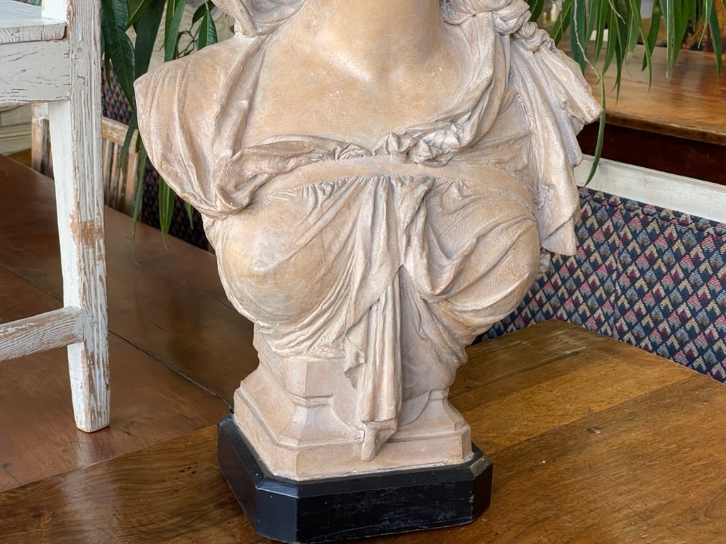 Stunning Albert - Ernest Carrier - Belleuse Bust of a woman, terra cotta sculpture - Helen Storey Antiques