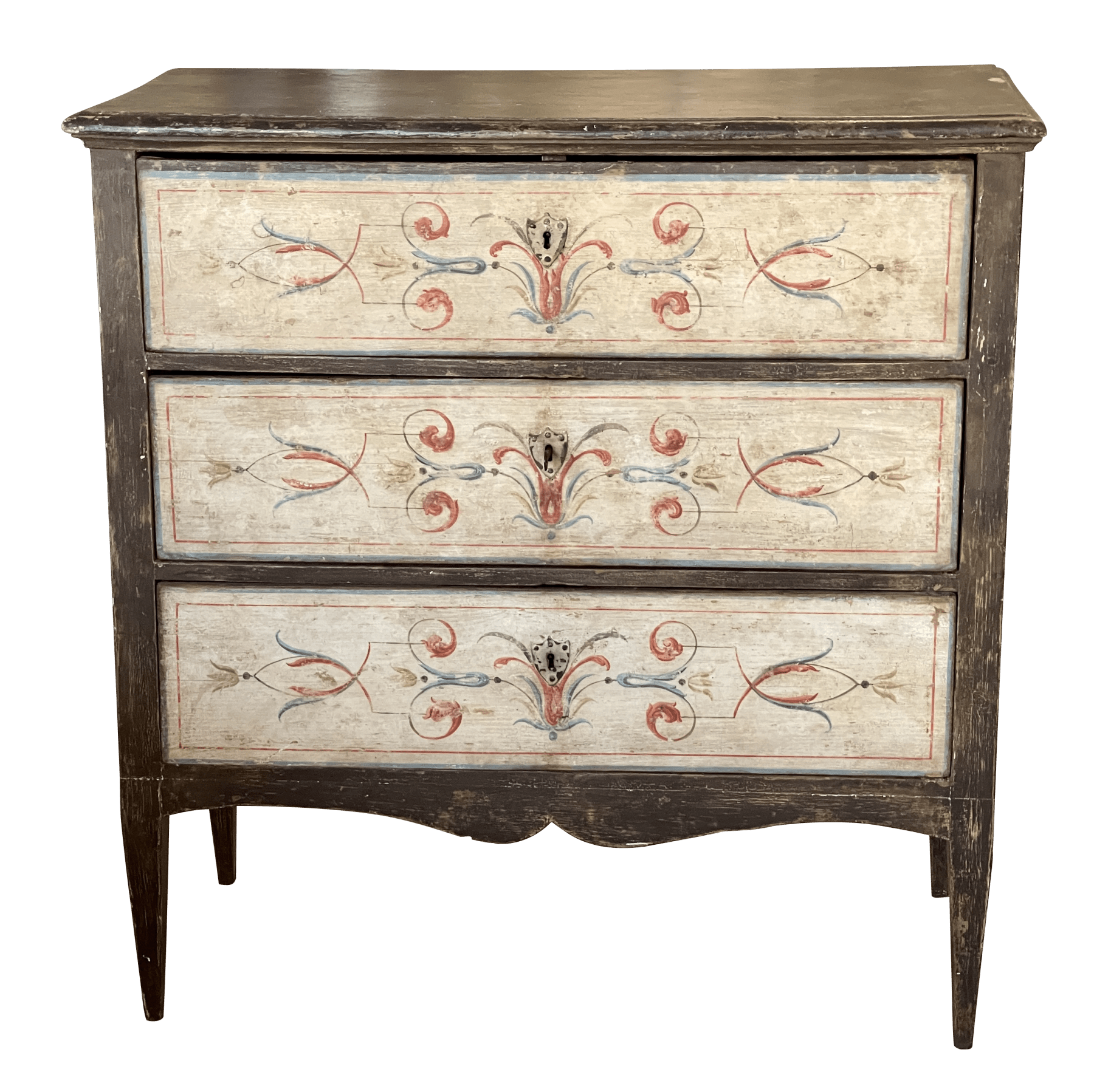 Swedish Chest of Drawers, early 19th Century, Charming Original paint