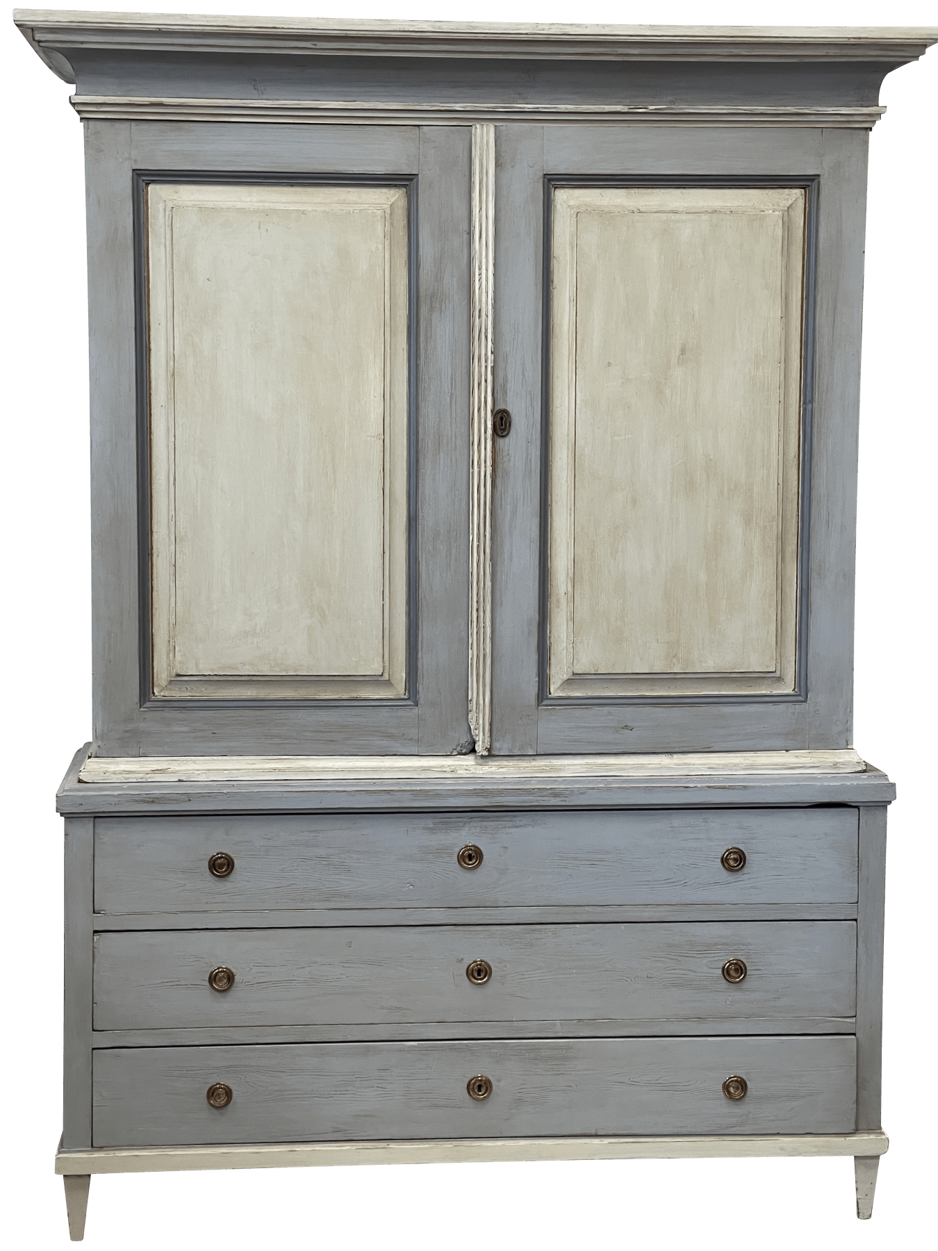 Swedish Gustavian Cabinet - Blue Painted, Late 18th Century