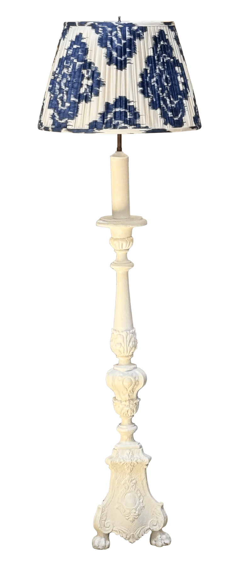 Tall 18th C. Pricket Stick Floor Lamp - Helen Storey Antiques