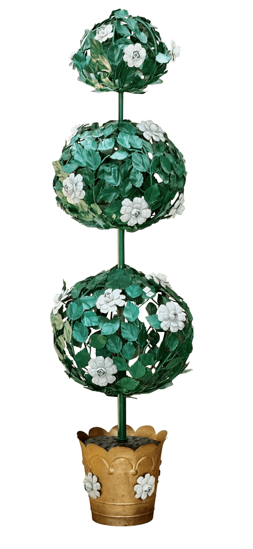 Tall Vintage Italian Tole Topiary, Mid-Century