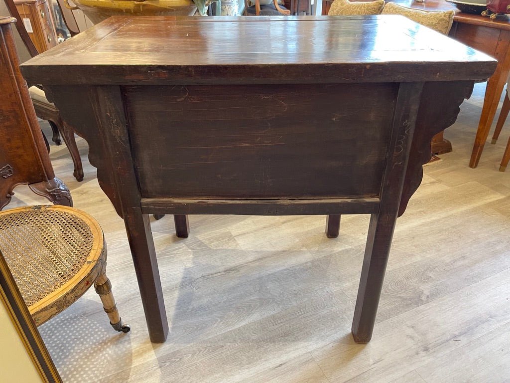 TEAKWOOD CHINESE CARVED CONSOLE TABLE - Helen Storey Antiques