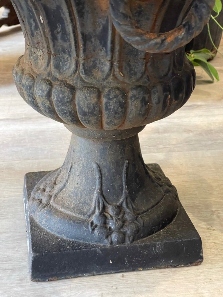 Two Art Deco Urn Form Iron Planters - Helen Storey Antiques