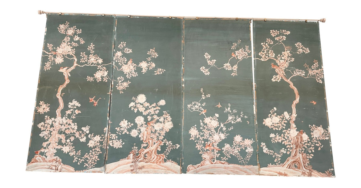 Vintage Gracie Wallpaper, Four Panels - Helen Storey Antiques