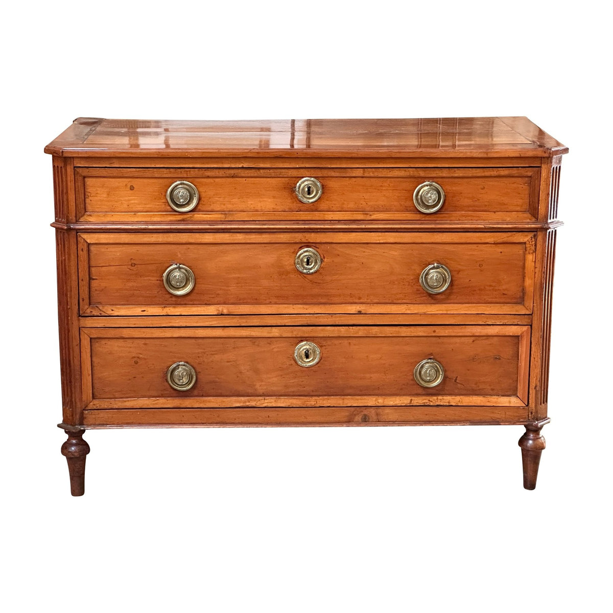 Walnut French Louis XVI Period Directoire Commode, c. 1790 - 1800 - Helen Storey Antiques