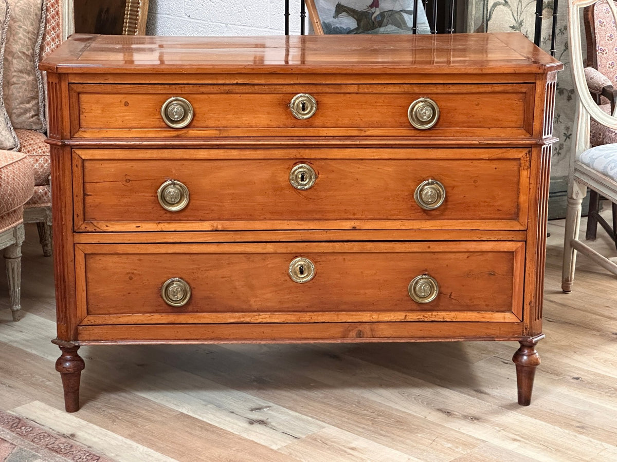 Walnut French Louis XVI Period Directoire Commode, c. 1790 - 1800 - Helen Storey Antiques