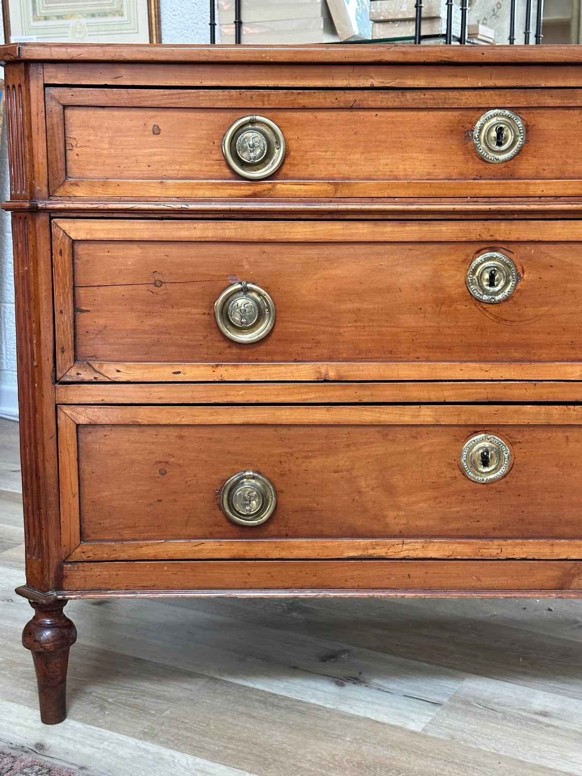 Walnut French Louis XVI Period Directoire Commode, c. 1790 - 1800 - Helen Storey Antiques