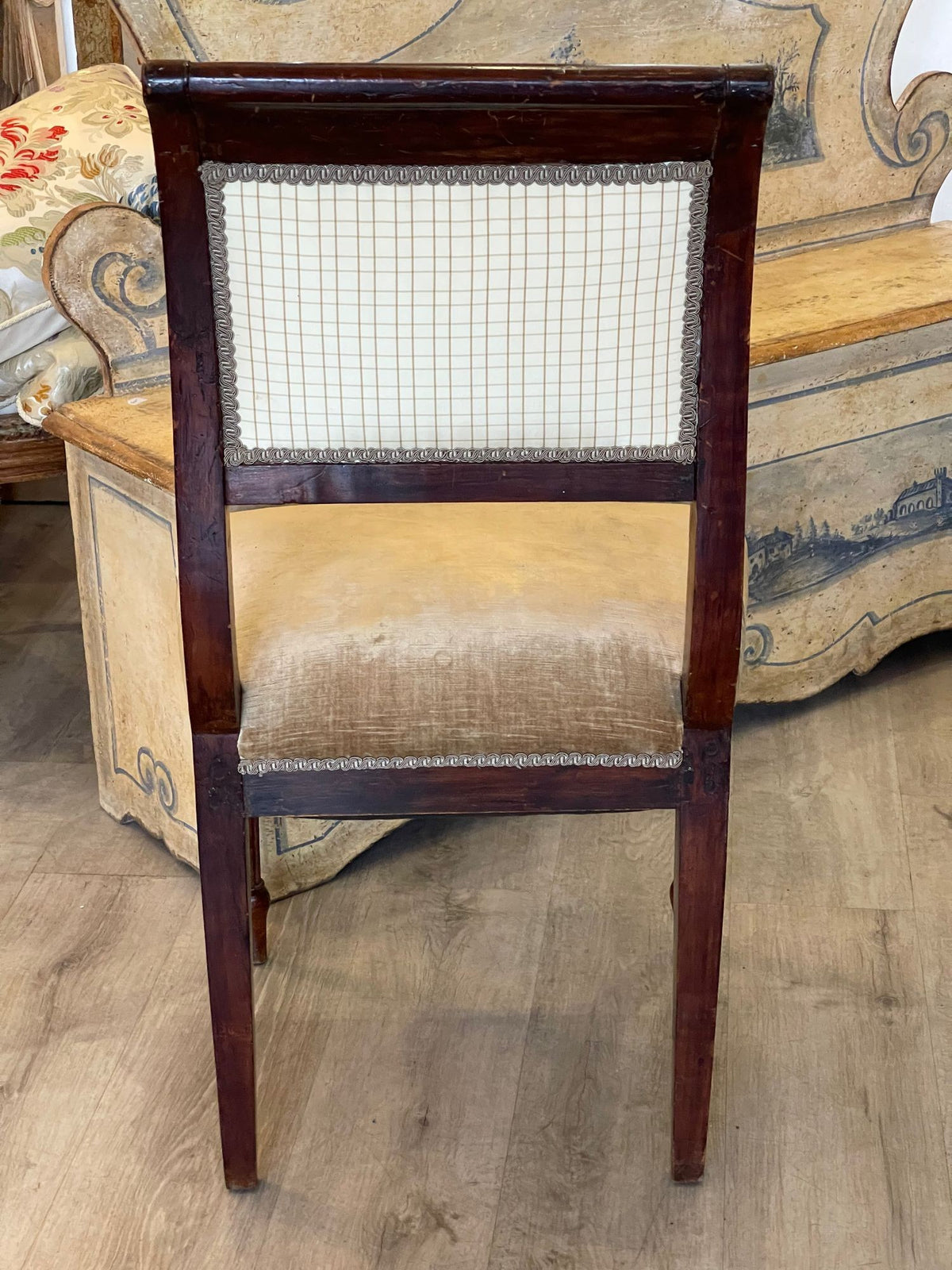 LATE 18TH - EARLY 19TH CENTURY PAIR OF FRENCH DIRECTOIRE MAHOGANY SIDE CHAIRS