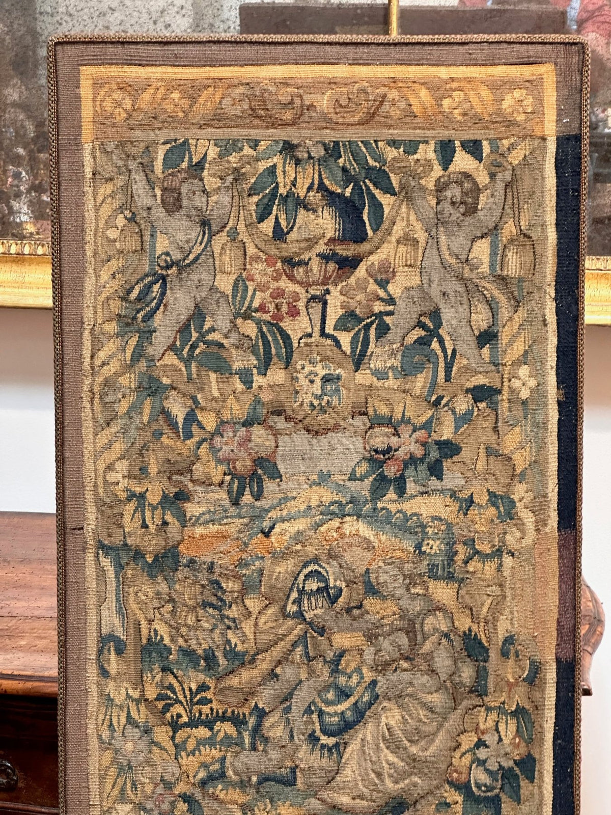 17th Century Flemish Tapestry Panel, mounted - Helen Storey Antiques