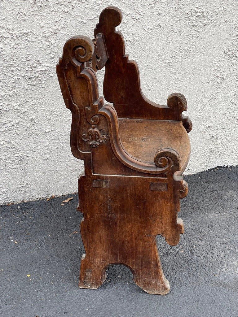 17th Century Spanish Carved Church Bench - Helen Storey Antiques