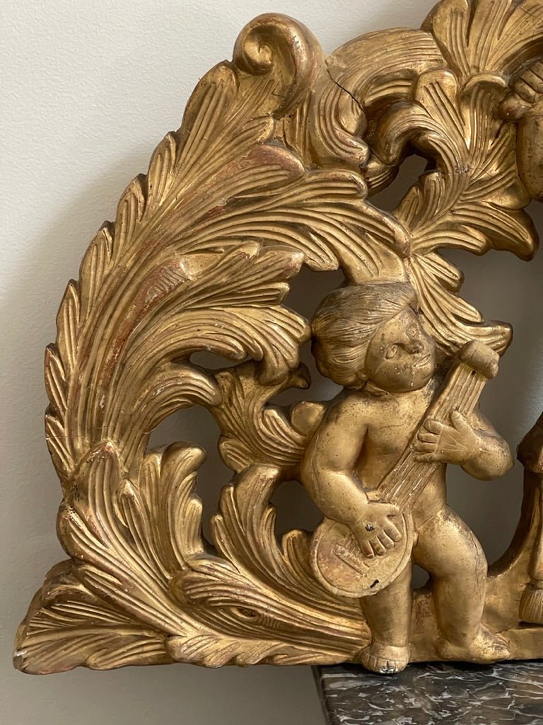 18th Century Carved Boiserie, Three Cherubs - Helen Storey Antiques