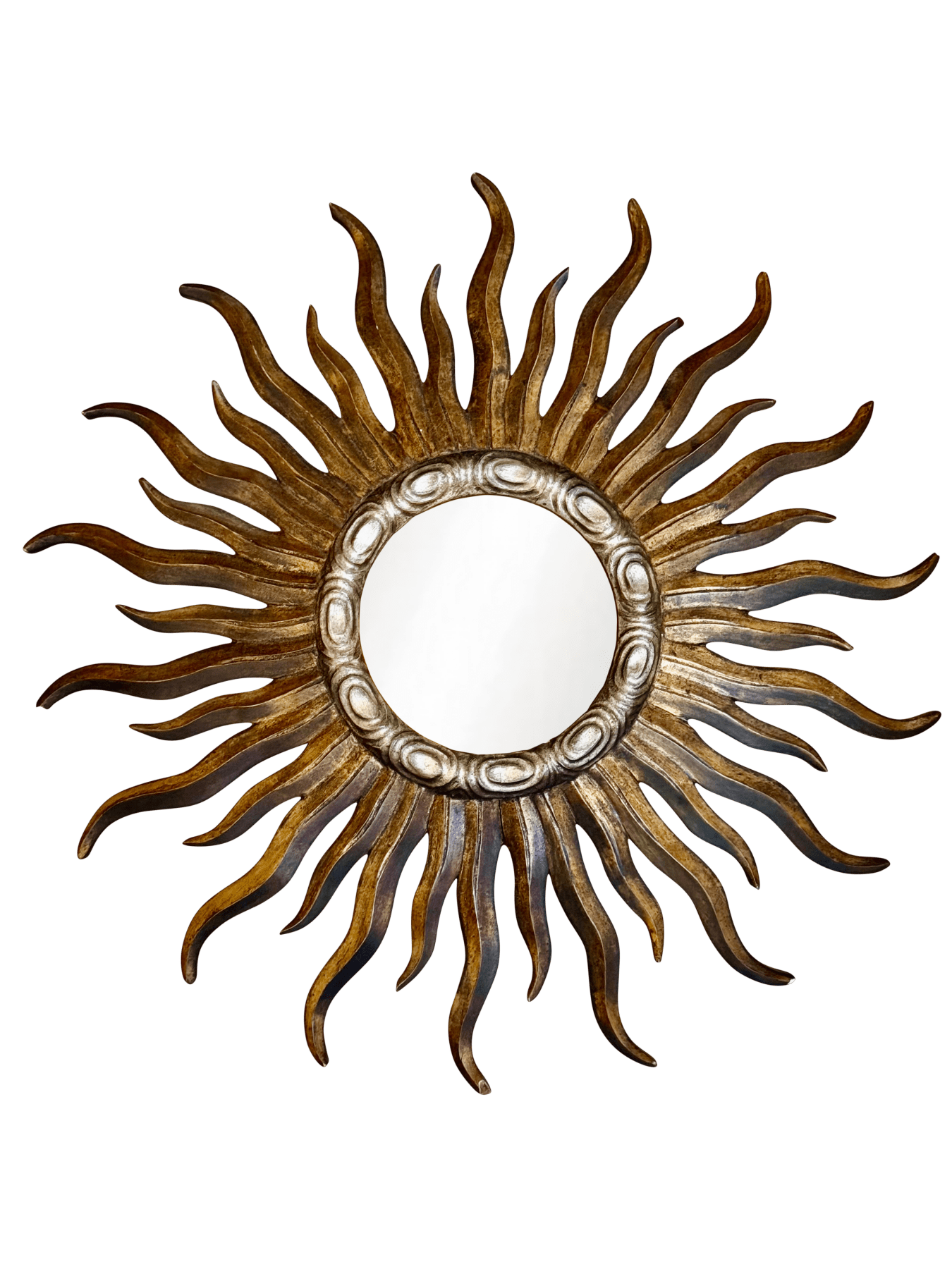 19th Century Convex Sunburst Mirror