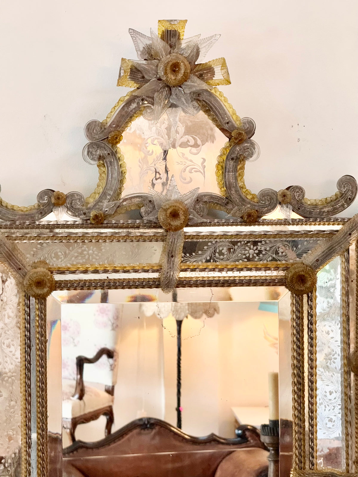 Murano Mirror, Venetian, 19th Century