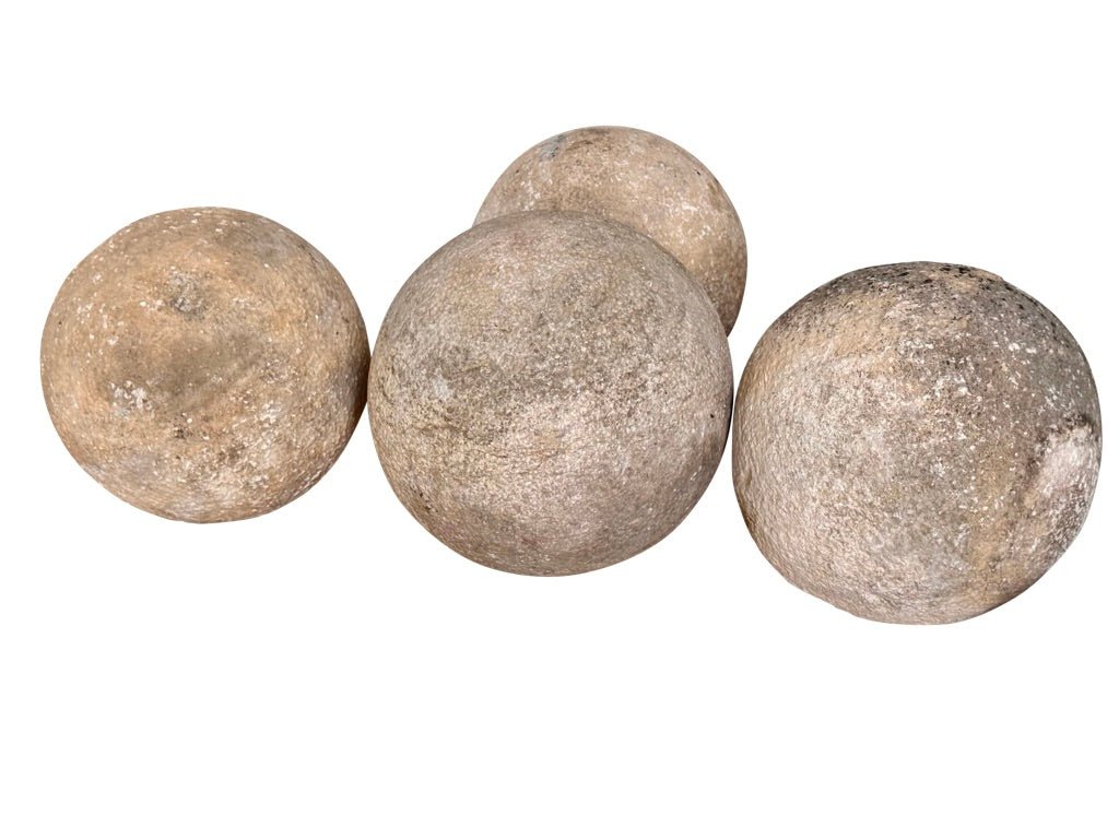 French Medieval Stone Catapult balls, 15th Century - Helen Storey Antiques