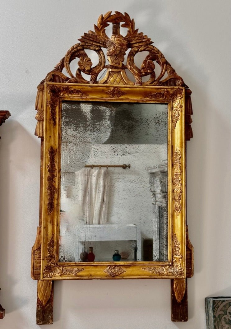 French Provincial Carved Gilt Mirror - Helen Storey Antiques