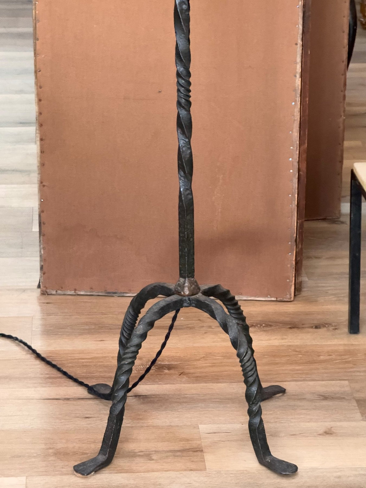 Mid - Century French Iron Floor Lamp - Helen Storey Antiques