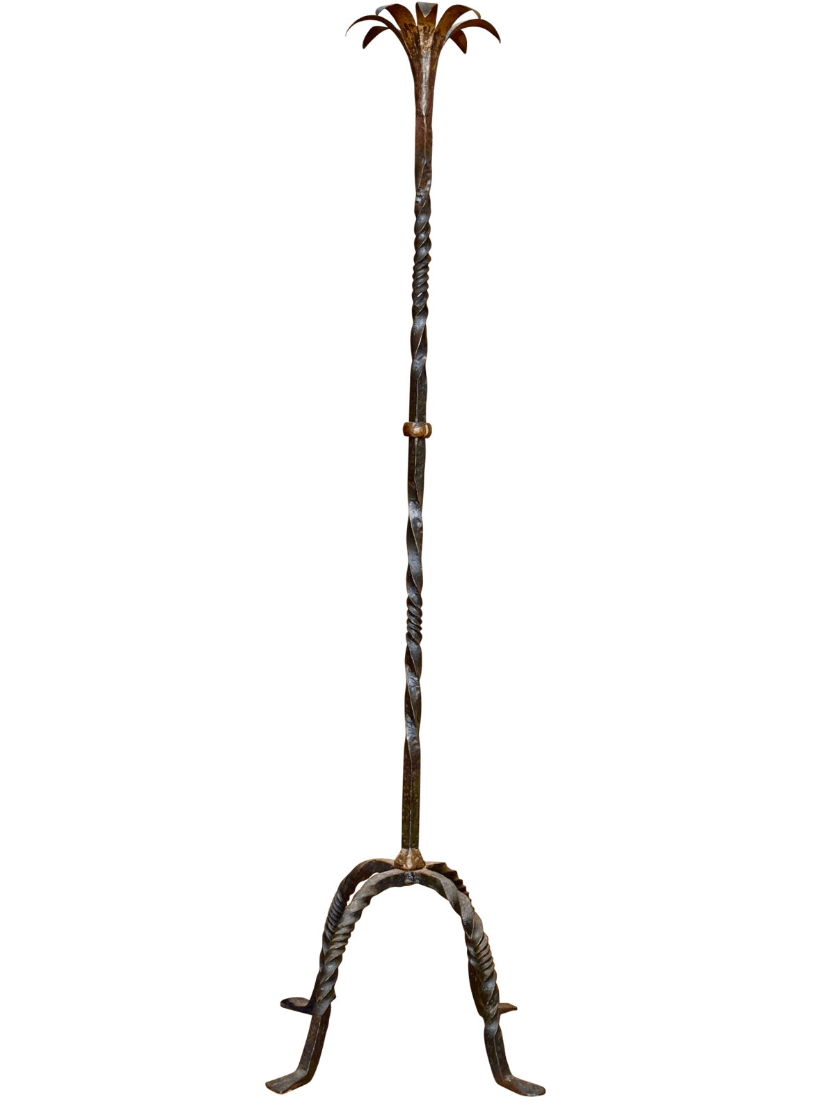 Mid - Century French Iron Floor Lamp - Helen Storey Antiques