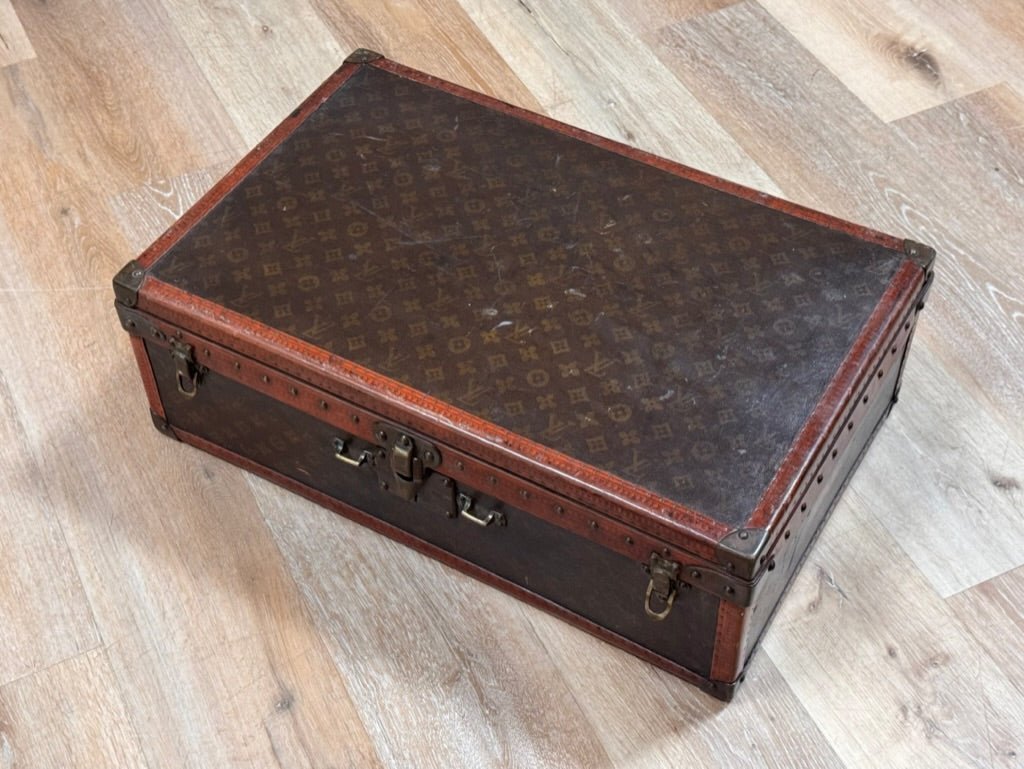 Vintage Louis Vuitton Monogram hard side Suitcase Trunk - Helen Storey Antiques