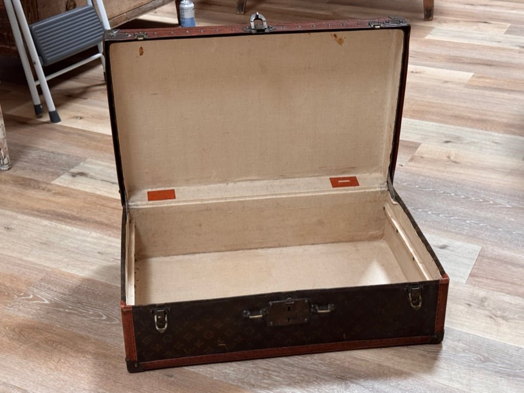 Vintage Louis Vuitton Monogram hard side Suitcase Trunk - Helen Storey Antiques